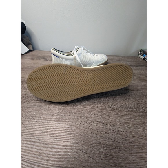 Rothys White Knit Lace-Up Sneakers Eco-Friendly Casual Shoes Women's 10 - Picture 6 of 12